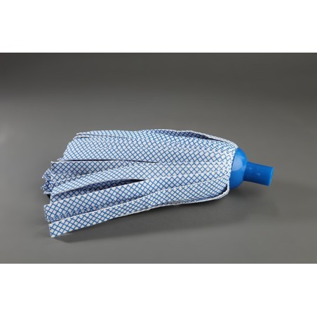 Fregona tiras cruces azul 120g. Compra accesorios de baño industriales en VenusCatalogo.com