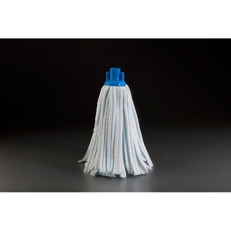 Fregona viscosa de tiras dobles azul 140g. Compra accesorios de baño industriales en VenusCatalogo.com