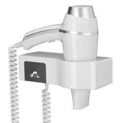 Secador de pelo ALTEO Blanco con Soporte y Toma de Afeitar 1875w . Compra accesorios de baño colectividades VenusCatalogo.com