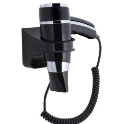 Secador de pelo BRITTONY Negro con Soporte Básico 1600w. Compra accesorios de baño para colectividades en VenusCatalogo.com