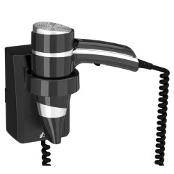 Secador de pelo BRITTONY Negro con Soporte 1600w. Compra accesorios de baño para colectividades en VenusCatalogo.com