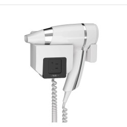 Secador de pelo BRITTONY Blanco con Soporte Frontal y Toma de Afeitar 1600w -VenusCatalogo.com
