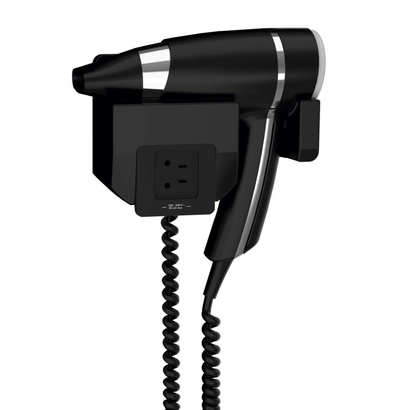 Secador de pelo BRITTONY Negro con Soporte Frontal y Toma de Afeitar 1600w -VenusCatalogo.com Secador de pelo BRITTONY Negro con Soporte Frontal y Toma de Afeitar 1600w -VenusCatalogo.com