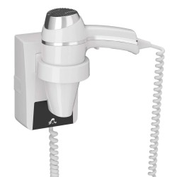 Secador de pelo CLIPPER Blanco con Soporte 1400w. Compra accesorios de baño para colectividades en VenusCatalogo.com