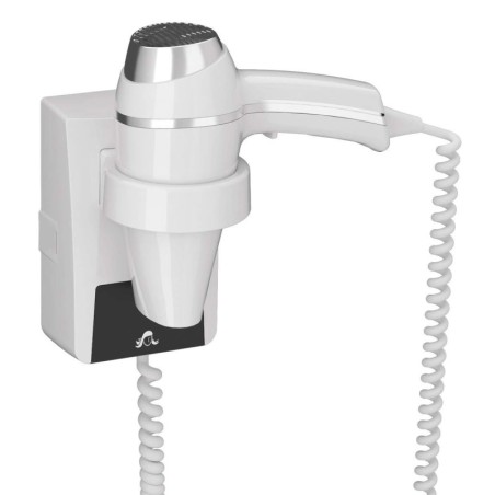 Secador de pelo CLIPPER Blanco con Soporte 1400w. Compra accesorios de baño para colectividades en VenusCatalogo.com
