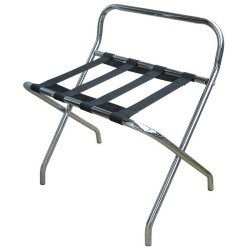 Soporte Maletas Metal Cromado Con Respaldo. Compra accesorios de baño para colectividades en VenusCatalogo.com