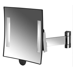 Espejo Aumento Con Luz Brazo Cromado Plano. Compra accesorios de baño para colectividades en VenusCatalogo.com
