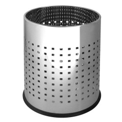Papelera Perforada Inox Brillo 10 L. Compra accesorios de baño para colectividades en VenusCatalogo.com