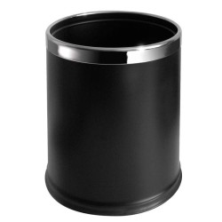 Papelera Negra Doble Carcasa 10 L. Compra accesorios de baño para colectividades en VenusCatalogo.com