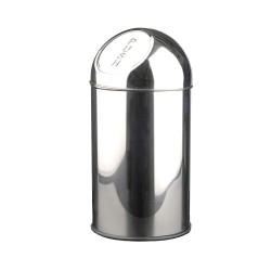 Papelera Push Inox Brillo 10 L. Compra accesorios de baño para colectividades en VenusCatalogo.com