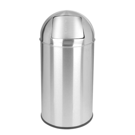 Papelera Push Inox Brillo 40 L. Compra accesorios de baño para colectividades en VenusCatalogo.com