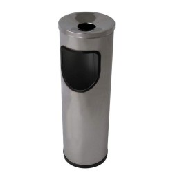 Papelera Cenicero Inox 25 L. Compra accesorios de baño para colectividades en VenusCatalogo.com