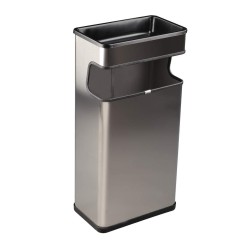 Papelera Cenicero Rectangular Inox 40 L. Compra accesorios de baño para colectividades en VenusCatalogo.com