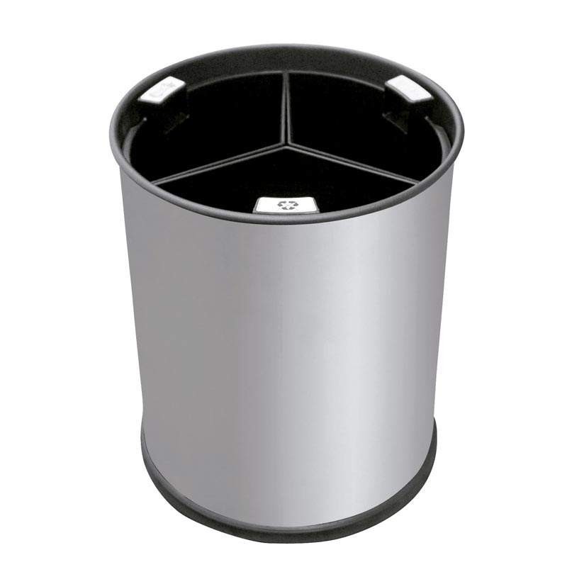 Papelera Redonda Inox Satinado 3 Cubos Negros 13 L. Compra accesorios de baño para colectividades en VenusCatalogo.com Papelera Redonda Inox Satinado 3 Cubos Negros 13 L. Compra accesorios de baño para colectividades en VenusCatalogo.com