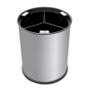 Papelera Redonda Inox Satinado 3 Cubos Negros 13 L. Compra accesorios de baño para colectividades en VenusCatalogo.com
