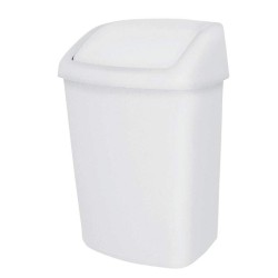 Papelera Tapa Basculante Blanca 10L. Compra accesorios de baño para colectividades en VenusCatalogo.com