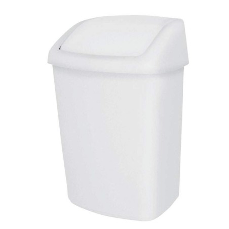 Papelera Tapa Basculante Blanca 10L. Compra accesorios de baño para colectividades en VenusCatalogo.com