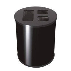 Cubo Negro Triselectivo 40 L. Compra accesorios de baño para colectividades en VenusCatalogo.com