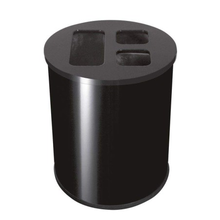 Cubo Negro Triselectivo 40 L. Compra accesorios de baño para colectividades en VenusCatalogo.com