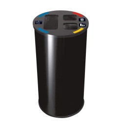 Cubo Negro Triselectivo 60 L. Compra accesorios de baño para colectividades en VenusCatalogo.com