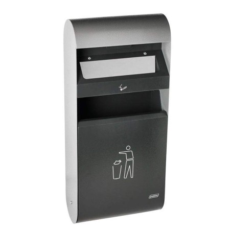 Cenicero Mural 3 L y Papelera Integrada 14 L . Compra accesorios de baño para colectividades en VenusCatalogo.com