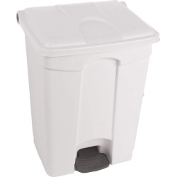 Contenedor a Pedal Plástico Tapa Blanca 70L. Compra accesorios de baño para colectividades en VenusCatalogo.com