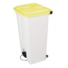 Contenedor a Pedal Plástico Tapa Amarilla y Ruedas 90L. Compra accesorios de baño para colectividades en VenusCatalogo.com