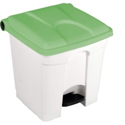 Contenedor a Pedal Plástico Tapa Verde 30L. Compra accesorios de baño para colectividades en VenusCatalogo.com