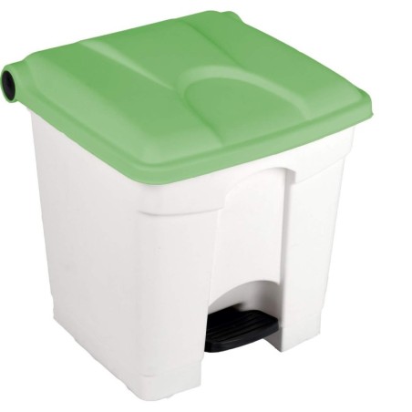 Contenedor a Pedal Plástico Tapa Verde 30L. Compra accesorios de baño para colectividades en VenusCatalogo.com
