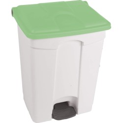 Contenedor a Pedal Plástico Tapa Verde 70L. Compra accesorios de baño para colectividades en VenusCatalogo.com