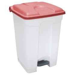 Contenedor a Pedal Plástico Tapa Roja 45L. Compra accesorios de baño para colectividades en VenusCatalogo.com