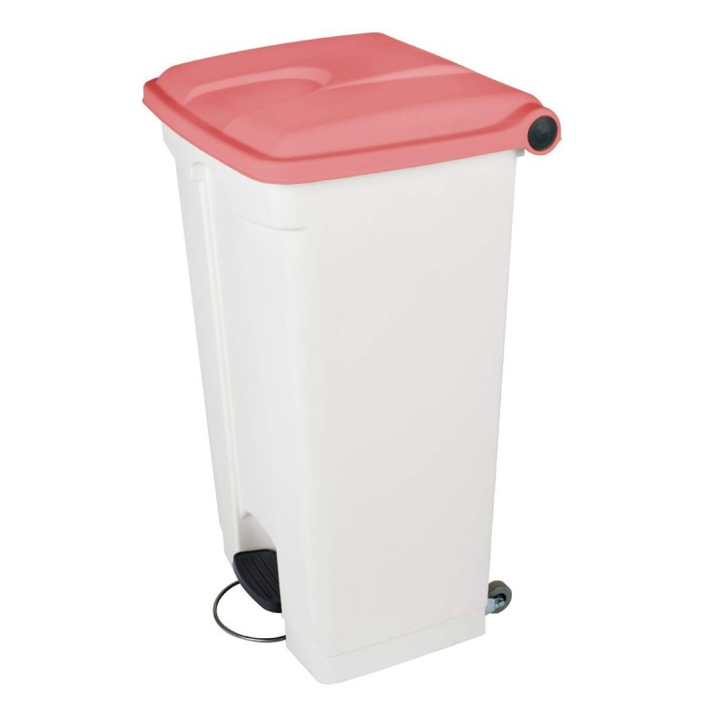 Contenedor a Pedal Plástico Tapa Roja y Ruedas 90L. Compra accesorios de baño para colectividades en VenusCatalogo.com Contenedor a Pedal Plástico Tapa Roja y Ruedas 90L. Compra accesorios de baño para colectividades en VenusCatalogo.com