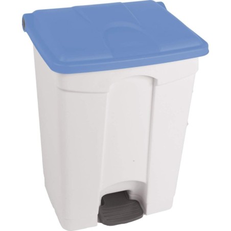 Contenedor a Pedal Plástico Tapa Azul 70L. Compra accesorios de baño para colectividades en VenusCatalogo.com