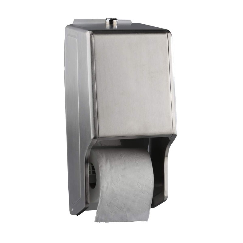 Portarrollos Doble INOX Satinado. Compra accesorios de baño para colectividades en VenusCatalogo.com