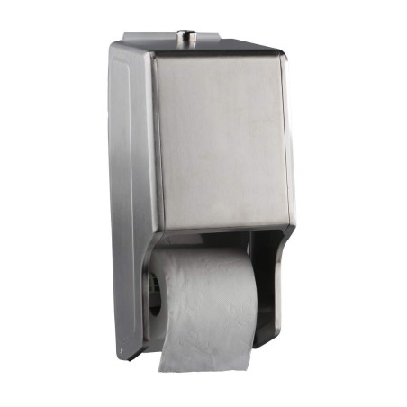 Portarrollos Doble INOX Satinado. Compra accesorios de baño para colectividades en VenusCatalogo.com