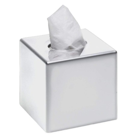 Dispensador Toallitas Faciales SANIBOX Cuadrado Cromado. Compra accesorios de baño para colectividades en VenusCatalogo.com