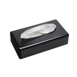 Dispensador Toallitas Faciales SANIBOX Rectangular Negro. Compra accesorios de baño para colectividades en VenusCatalogo.com