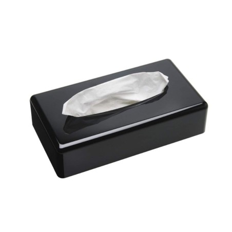 Dispensador Toallitas Faciales SANIBOX Rectangular Negro. Compra accesorios de baño para colectividades en VenusCatalogo.com