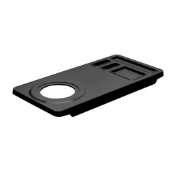 Bandeja MAESTRO Perforada Negra. Compra accesorios de baño para colectividades en VenusCatalogo.com