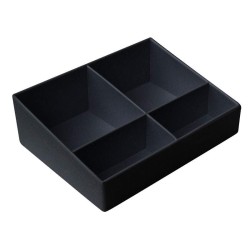 Bandeja Pequeña Bolsitas Negra ZEN LINE. Compra accesorios de baño para colectividades en VenusCatalogo.com
