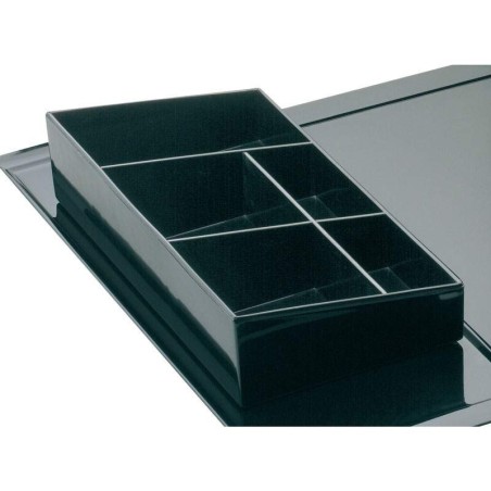 Bandeja Bolsitas Negra ZEN LINE. Compra accesorios de baño para colectividades en VenusCatalogo.com